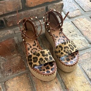 Valentino Garavani Leopard Espadrille Sandals